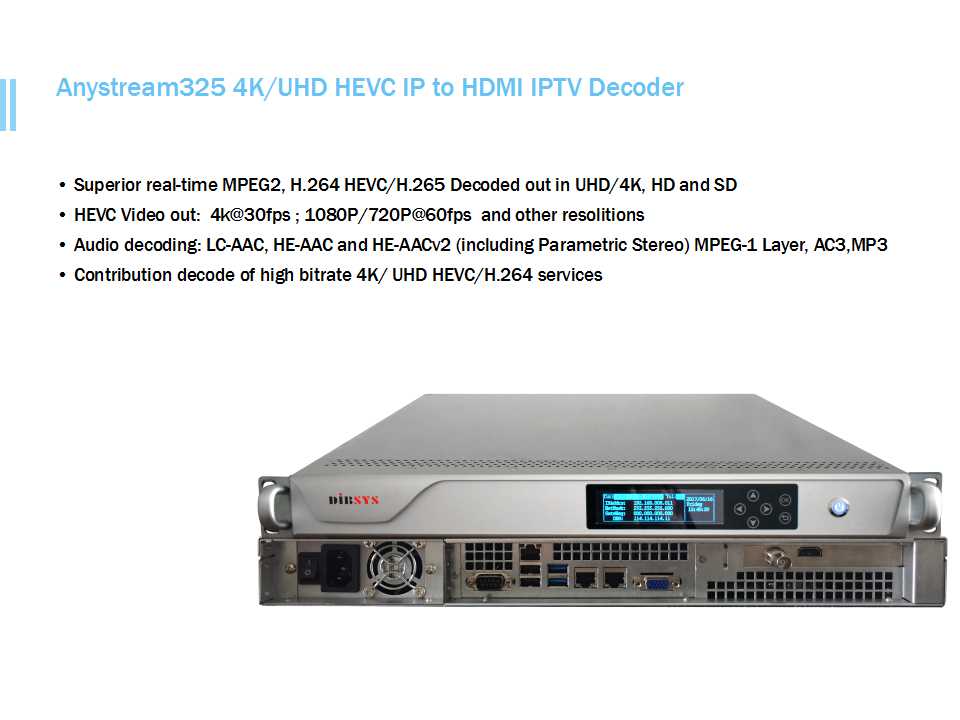 IPTV 4k Video encoder decoder - Solution - Haoxun - HAOXUN Technologies